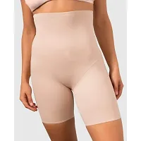 Women Cotton Lycra Tummy Control 4-in-1 Blended High Waist Tummy Thigh Shapewear-thumb1