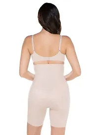 Women Cotton Lycra Tummy Control 4-in-1 Blended High Waist Tummy Thigh Shapewear-thumb1