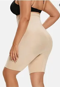 Women&rsquo;s Cotton Lycra Tummy Control 4-in-1 Blended High Waist Tummy  Thigh Shapewear-thumb2