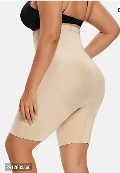 Women&rsquo;s Cotton Lycra Tummy Control 4-in-1 Blended High Waist Tummy  Thigh Shapewear-thumb3