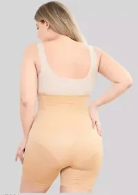 Women&rsquo;s Cotton Lycra Tummy Control 4-in-1 Blended High Waist Tummy  Thigh Shapewear-thumb1