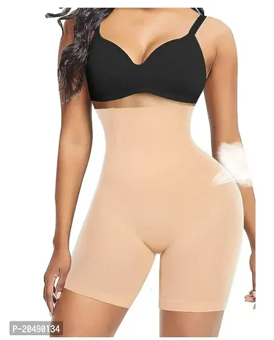Womenrsquo;s Cotton Lycra Tummy Control 4-in-1 Blended High Waist Tummy  Thigh Shapewear