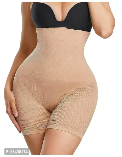 Women Cotton Lycra Tummy Control 4-in-1 Blended High Waist Tummy  Thigh Shapewear