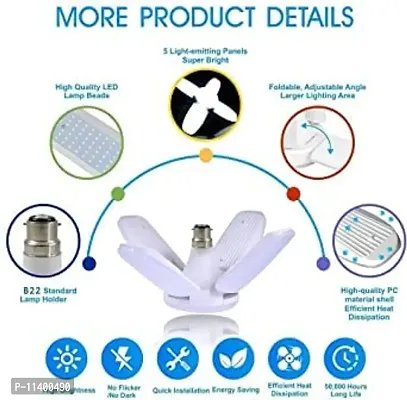 36W Cool Daylight White Fan Blade B22 LED Bulb (PACK of 1)-thumb5