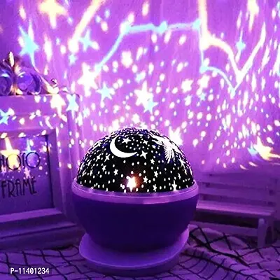 Master Star Rotating 360 Degree Plastic Galaxy Colorful Moon Romantic Cosmos LED Sky Night Light Lamp Projector USB Cable, Dream Color Changing Projection Lamp for Kids Room/Bedroom/Decoration Bulb-thumb0