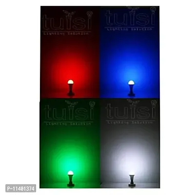 Tulsi Enterprises 9W B22 LED Red, Blue, Green, Cool White Bulb, Pack Of 4