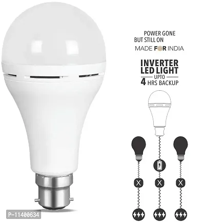 Haale LED Rechargeable Emergency Bulb with B22 Base, Inverter Bulb Upto 4 Hrs Built-in Power Backup, White Color-thumb4