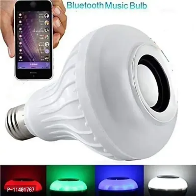 Excalibur Techno services Bluetooth Speaker LED Music Light Bulb with Remote Control (10.00, White)-thumb3