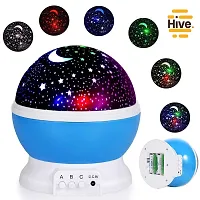 Hive - 360 Degree Rotating Star Moon Night Light Lamp, Star Master Colorful LED Galaxy Projector with USB Cable | Best Gift for Diwali, Birthday, Christmas (Pack of 1)-thumb1