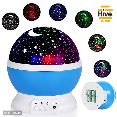 Hive - 360 Degree Rotating Star Moon Night Light Lamp, Star Master Colorful LED Galaxy Projector with USB Cable | Best Gift for Diwali, Birthday, Christmas (Pack of 1)-thumb2