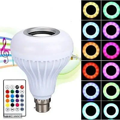 URVASHI ENTERPRISES LED Music Bulb with Bluetooth Speaker smart lighting Music bulb Color changing led Bulb, DJ Lights with Remote Control Music Dimmable for Home, Bedroom, Living Room, Decoration smart bulb (Multi-colored