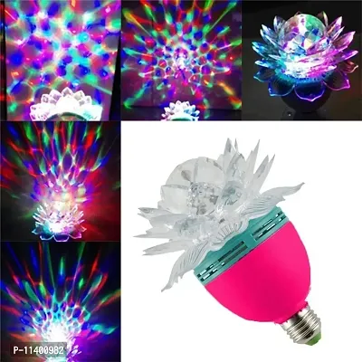 Prompt Store Lotus Disco Bulbs 360 Degree LED Crystal Rotating Bulb for Decoration & Disco Function