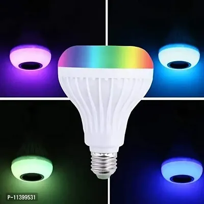way2tech:- LED Light Bulb, Smart 12W E27 LED Bluetooth 3.0 Speaker Music Bulb RGB Change with 24 Key Remote Controller for Home, Party Decoration - Multicolour (P-110012)
