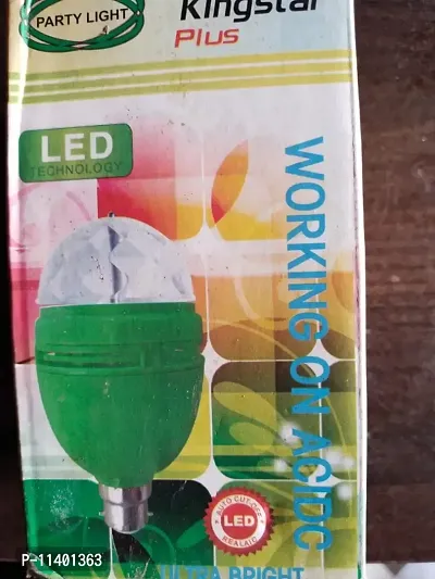 rystal Rotating Bulb Magic Disco LED Light, for Party/Home/Diwali Decoration - 1 Pcs (Multicolor)-thumb0
