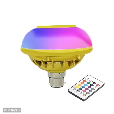 REGNOR Music Bulb Bluetooth Speaker Light With Remote 3 in 1 12W Led Bulb with Bulb B22 + RGB Light Ball Colorful with Remote Control for Home Bedroom Living Room Party and Decoration(Qty1)