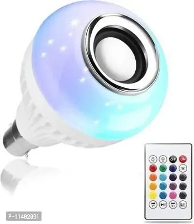 World Shopper Wireless Portable Bulb Bluetooth Speaker with Changing Colour Light for Party Compatible with All Android Devices 24-Button Remote Control Switch(Random Colour)