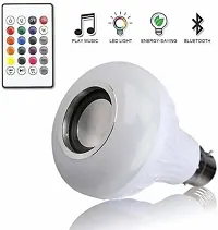 Electronica LED Bulb with Bluetooth Speaker, Music Light Bulb + RGB Light Ball Bulb Colorful Lamp with Remote Control for Home, Living Room, Party Decoration 4W, Stereo Channel-thumb1