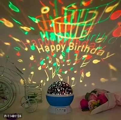 MSR Kart Happy Birthday Star Master Dream Rotating Projection Lamp