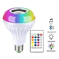Excalibur Techno services Bluetooth Speaker LED Music Light Bulb with Remote Control (10.00, White)-thumb1