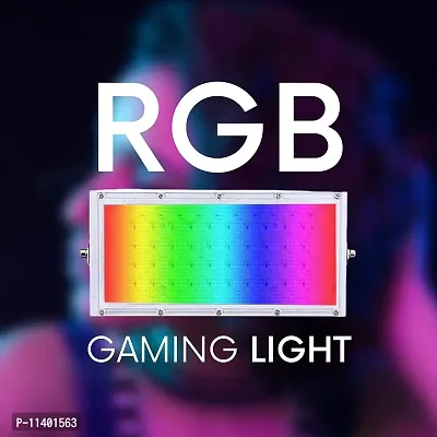 50 Watts Super Bright LED RGB Gaming Light Bulb Setup with Remote (White Red Blue Green Multicolour)