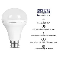Generic Pack Of 2 Ac Dc Led Emergency Rechargeable Bulb 12 To 15 Watt Bulb Emergency Light (Milky White 2,B22D,A21)-thumb3