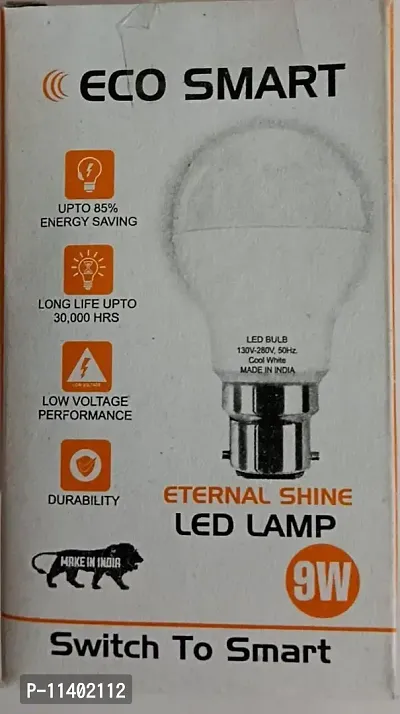 ECO-LAMP-9Watts B22 9-Watt LED Bulb (Pack of 2) White