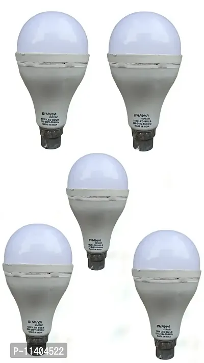 15 WATT Royal Bhavya AC DC Rechargeable LED Bulb 15 W Standard B22 Inverter Bulb (White, Pack of 5
