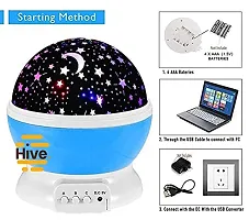 Hive - 360 Degree Rotating Star Moon Night Light Lamp, Star Master Colorful LED Galaxy Projector with USB Cable | Best Gift for Diwali, Birthday, Christmas (Pack of 1)-thumb4