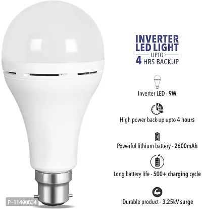 Haale LED Rechargeable Emergency Bulb with B22 Base, Inverter Bulb Upto 4 Hrs Built-in Power Backup, White Color-thumb3