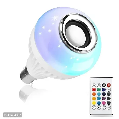 Madan enyerprises Samrat Gallery 3 in 1 12W Led Bulb Bluetooth Enabled Smart (6 Watt), E27 and B22 led Smart Light Lamp with Bluetooth Speaker RGB Self Changing Color Lamp with Remote Control