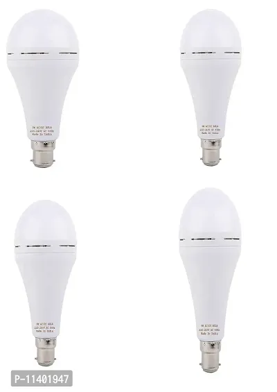 Dhiraj and Brothers Enterprises 9 Watt Rechargeable LED Inverter Bulb AC-DC White Bulb Set of 4