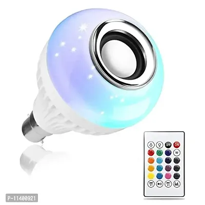 LED Light Bulb, Smart 12W E27 LED Bluetooth 3.0 Speaker Music Bulb RGB Change with 24 Key Remote Controller for Home (2)