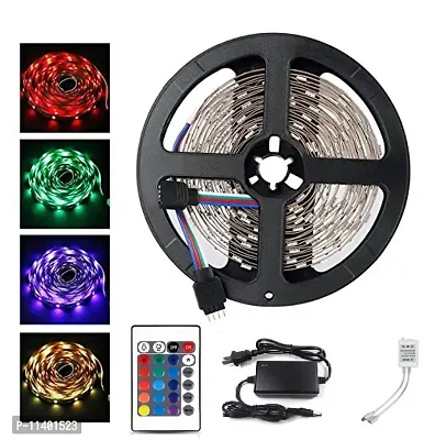 VIBGYOR Products Led Strip RGB Remote Control LED Strip Light for Home Decoration with 2A Adapter (Multicolour, 5050, 300 led)-thumb4