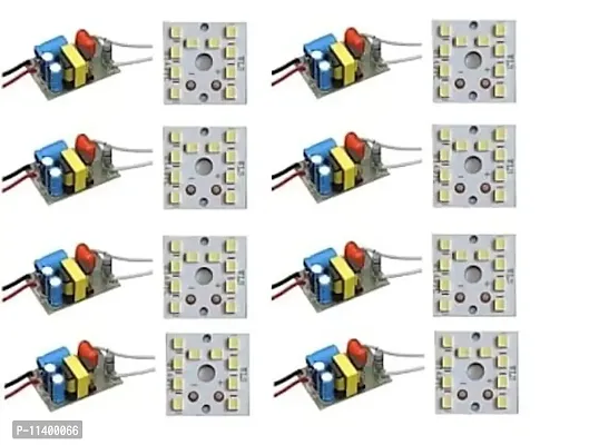 Onas 8 Pcs 9 Watt MCPCB with Driver LED Bulb Raw Material CoolDay WHITE Color Light