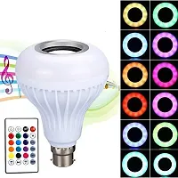 Saisiddhi Enterprises Bluetooth Color Changing led Light Bulb with in Built Speaker Home Decorating Smart Bulb Compatible for All Devices (Random Color)-thumb3