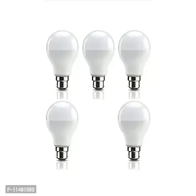 Prakumi Enterprises 9 Watts LED CFL Cool White Bulb, Pack of 5