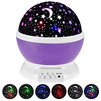 Hotnix Night Light Lamp Projector, Star Light Rotating Projector, Star Projector Lamp with Colors and 360 Degree Moon Star Projection with USB Cable, Lamp for Kids Room-thumb1