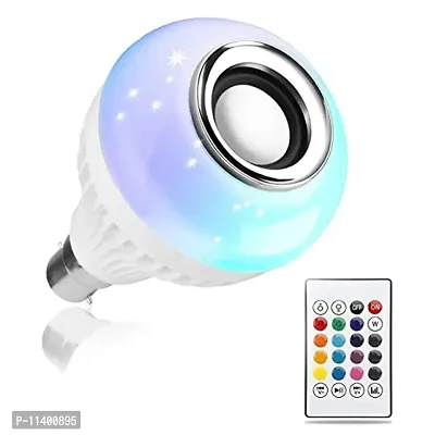 LED Light Bulb, Smart 12W E27 LED Bluetooth 3.0 Speaker Music Bulb RGB Change with 24 Key Remote Controller for Home (1)