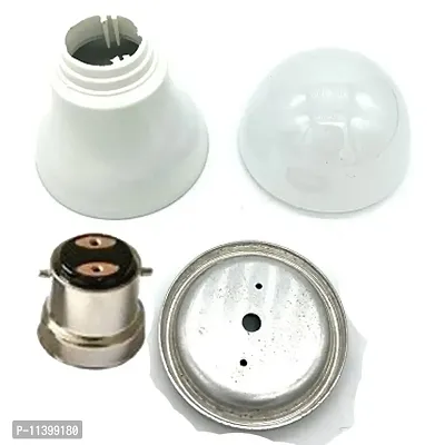 Led Bulb Body housing B22 cap Best for led bulbs and project works LightingKart (Pack of 10) (57mm(Plastic Housing))-thumb2