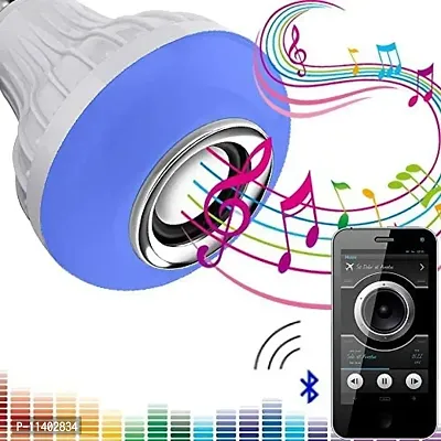Color changing LED Music Smart Bulb with Bluetooth Speaker DJ Lights with Remote Control (Multicolor)