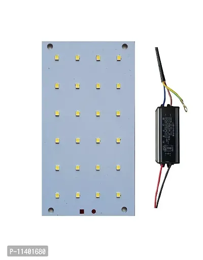 24 Watt LED Street Light PCB and Driver (White Light Colour), 13.1*7*0.15 cm