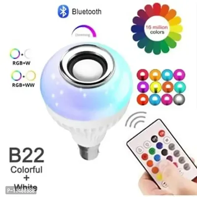 Tulsi LED Wireless Light Bulb Speaker, RGB Music Bulb, B22 Base Color Changing with Remote Control for Party, Home, Halloween Christmas Decorations-Pack of 1) 1year warranty-thumb3