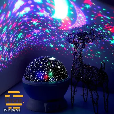 Hive - 360 Degree Rotating Star Moon Night Light Lamp, Star Master Colorful LED Galaxy Projector with USB Cable | Best Gift for Diwali, Birthday, Christmas (Pack of 1)-thumb3