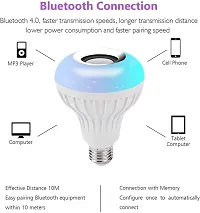E27 LED Music Light Bulb with Bluetooth RGB Changing Color Lamp Built-in Audio Speaker with Remote Control for Home, Bedroom, Living Room, (Multi-Colored)-thumb1