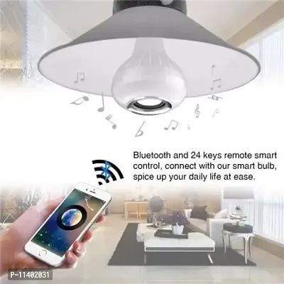 LED Light Bulb with Integrated Bluetooth Speaker & Remote Control | Box Packing| Controlled by smartphone,tablet 12w |Multicolor|Durable|Color changing|For parties-thumb5
