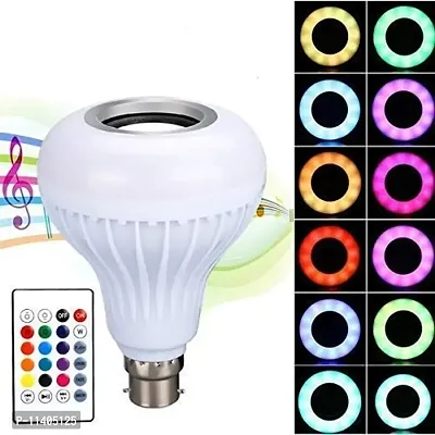 LED Wireless Light Bulb Speaker, RGB Music Bulb, Base Color Changing with Remote Control for Party, Home, Halloween Christmas Decorations-Pack of 1