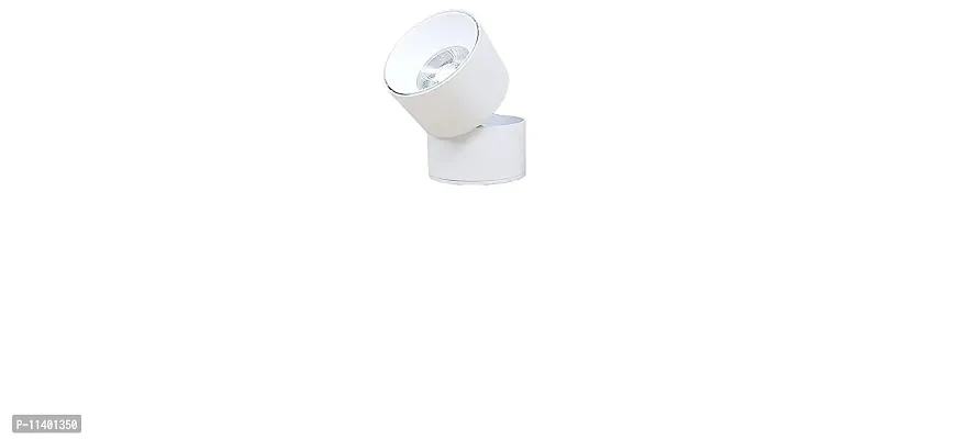 LUMENSY COB-10C-SA-4KW 10W Round LED 360? Adjustable Ceiling Down Surface Mounted Spotlight Wall Light (Cool White, White)-thumb4