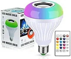 Electronica LED Bulb with Bluetooth Speaker, Music Light Bulb + RGB Light Ball Bulb Colorful Lamp with Remote Control for Home, Living Room, Party Decoration 4W, Stereo Channel-thumb2