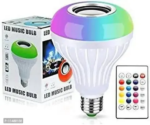 Electronica LED Bulb with Bluetooth Speaker, Music Light Bulb + RGB Light Ball Bulb Colorful Lamp with Remote Control for Home, Living Room, Party Decoration 4W, Stereo Channel-thumb3