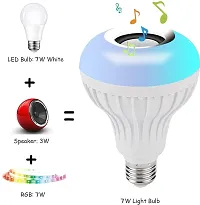 E27 LED Music Light Bulb with Bluetooth RGB Changing Color Lamp Built-in Audio Speaker with Remote Control for Home, Bedroom, Living Room, (Multi-Colored)-thumb3